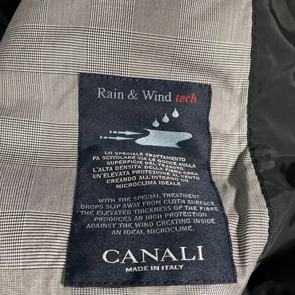 Canali Rain and Wind Tech Black Nylon Jacket - Picture 6 of 12